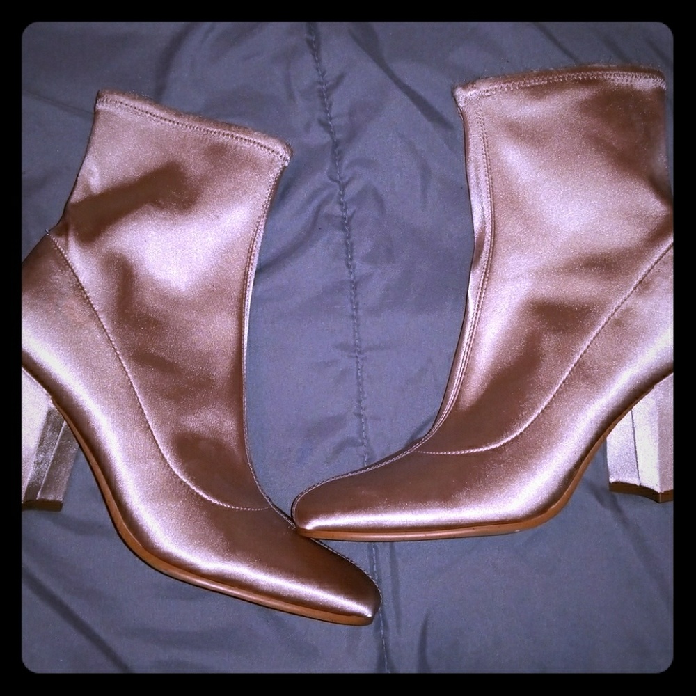 Rose gold booties
